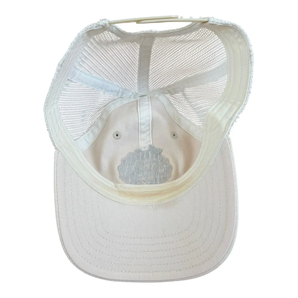 Marina Beach Club White Mesh Trucker Hat | Coastal Resort Summer Cap